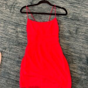 Superdown Red Spaghetti Strap Mini Dress